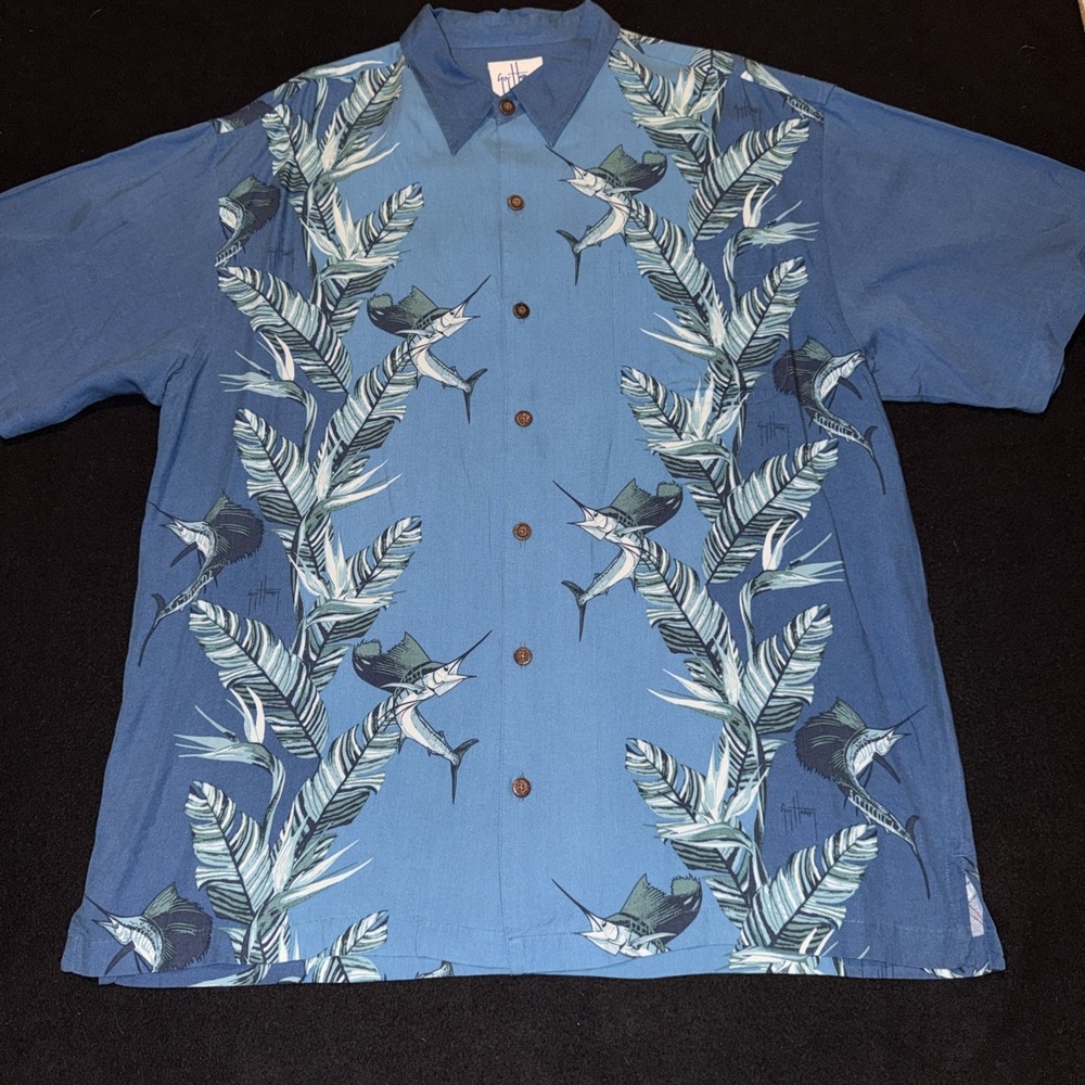 Guy Harvey AFTCO Bluewater Marlin Sailfish Fish Mens XL